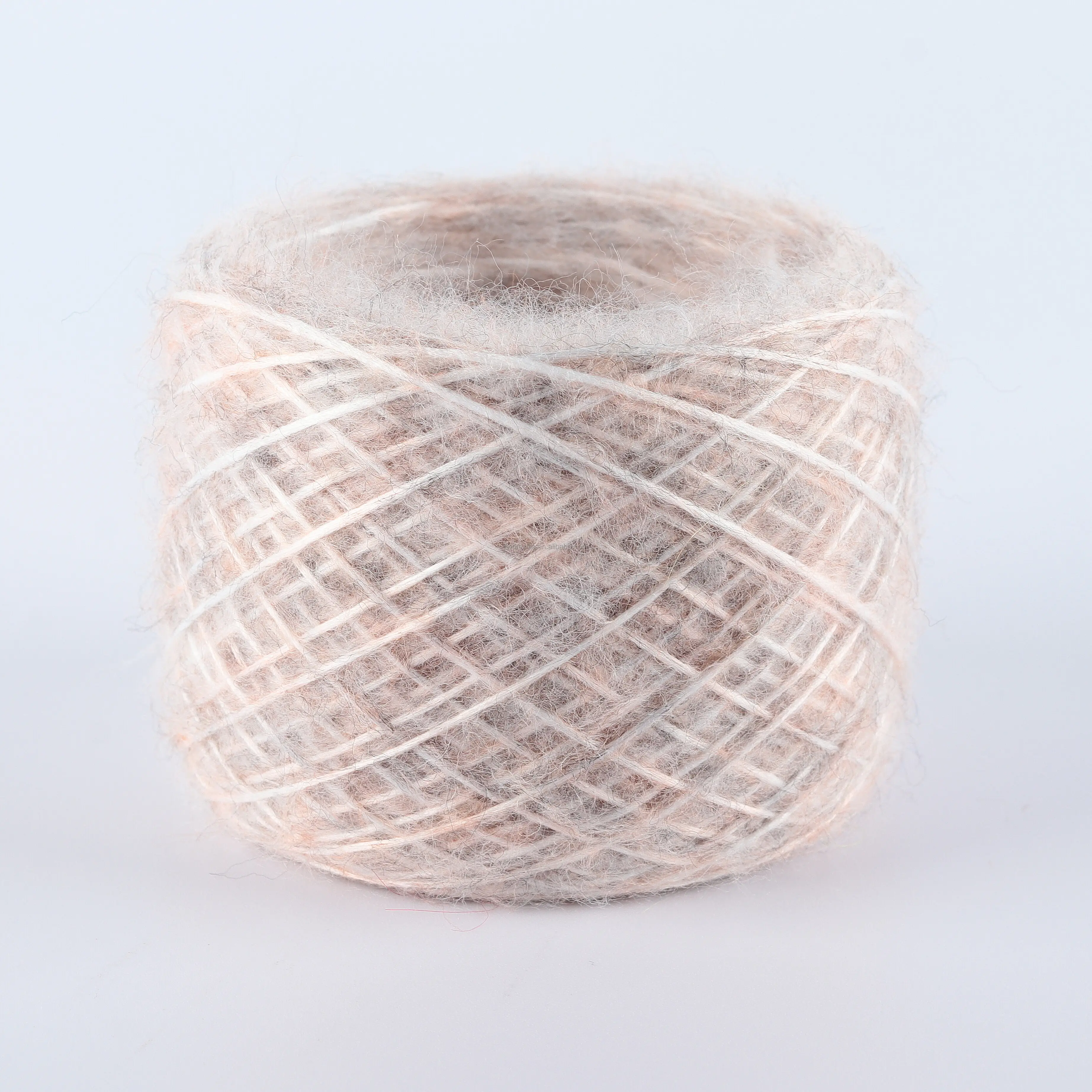 Gray Pink Fluffy Smooth Moisture Absorbent 5.8Nm/1 Nylon Acrylic Wool Blended Yarn Hand Knitting Yarns Wholesale