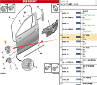 Nouvelle charnière de porte OE 9035W9 9035X0 pour Citroën C5, charnière de porte avant et arrière