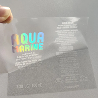 Autocollants transparents personnalisés, logo personnalisé, vinyle transparent imperméable, étiquettes autocollantes découpées pour l'emballage de flacons cosmétiques