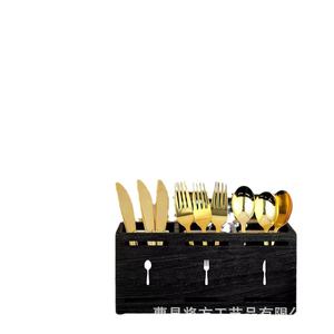 Cutlery <b>Storage</b> <b>Box</b> Wooden Rectangle Spoon Fork Knife Organizer Desktop <b>Kitchen</b> Cabinet Organizers - Product Image 4