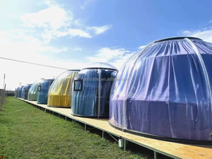 Maison préfabriquée en PC avec dôme Maison à bulles extérieure avec <span class=keywords><strong>salle</strong></span> <span class=keywords><strong>de</strong></span> <span class=keywords><strong>bain</strong></span> Tente <span class=keywords><strong>de</strong></span> lit pleine grandeur Vente <span class=keywords><strong>de</strong></span> tente à baldaquin <span class=keywords><strong>de</strong></span> complexe <span class=keywords><strong>de</strong></span> luxe bon marché - Product Image 3