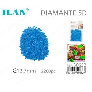 ILAN Diamante 5D 2.7mm Blu 2200pz per Pittura Diamante - Product Image 1