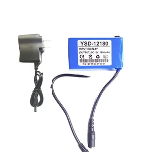 작은 USB 출력 5V 12V 리튬 이온 폴리머 배터리 충전식 보안 카메라 12v 1800mah 5v 6800mah