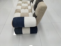 2612 #   Canapé-lit modulaire Gabu haut de gamme avec cadre en bois et rembourrage dense, accoudoirs carrés, design moderne et capitonné