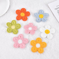 Lot de 50 mini-masques floraux à coudre Sourcing Map, 5,9 cm, en tissu brodé et tissé, en polyester, pour vêtements, chapeaux, sacs, cheveux