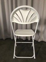 Chaises de mariage Offre Spéciale jardin intérieur extérieur en plastique pliable blanc avec dossier en éventail chaises pliantes pour événements