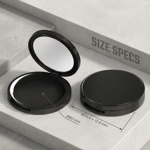 Cheap Price Customization Logo <b>Makeup</b> Round <b>Compact</b> Powder Box <b>Makeup</b> <b>Compact</b> - Product Image 6