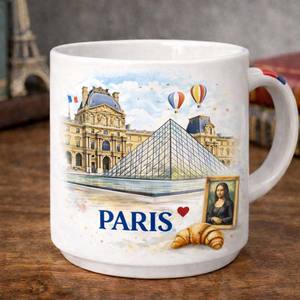 Tazza da Caffè in Ceramica Stile Francese Palestinese <span class=keywords><strong>Al</strong></span> Aqsa Islamica 200ml con Manico, Lavabile in Lavastoviglie e Utilizzabile nel Microonde, per Tè - Product Image 1