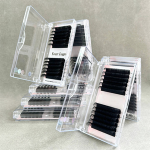 Plateau de Cils Individuels en Cachemire Noir Mat <span class=keywords><strong>Volume</strong></span> Russe 0.03 0.05 pour Extensions de Cils Marque Privée en Gros - Product Image 2