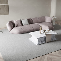 Canapé d'angle modulable en velours uni pour salon d'appartement