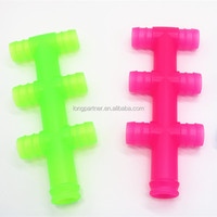 Adaptador de Snorkel para Cerveza para Seis Botellas, Conector de Snorkel para Seis Latas, Adaptador Cuádruple para Snorkel