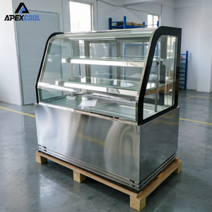 Vetrina Refrigerata Curva di Alta Gamma - Espositore Refrigerato per Alimenti per Caffetterie e Supermercati - Product Image 3