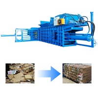 Presse à balles hydraulique horizontale à haute compression et à économie d'énergie, 5-8 tonnes par heure, grand rendement, pour le recyclage de divers matériaux recyclables et de papier usagé