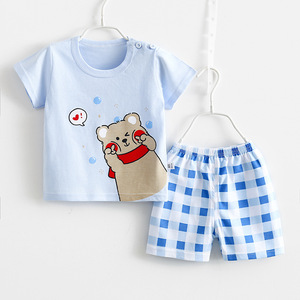 Conjunto de Ropa de Verano para Bebé de 2 Piezas, 100% Algodón, Traje Infantil con Estampado de Dibujos Animados, Manga Corta - Product Image 4