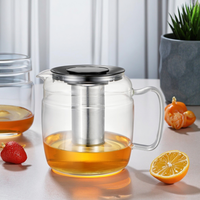 Théière en verre borosilicate haute résistance moderne 2025 pour une cuisson directe au feu, bouilloire à thé Kung Fu 1800ML