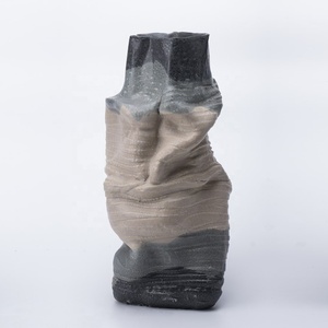 Design creativo un <span class=keywords><strong>Set</strong></span> di vasi blu Ins da tavolo ornamento in ceramica vaso di fiori decorativo astratto - Product Image 5