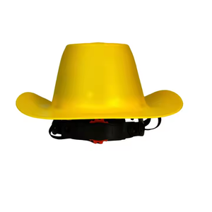 خوذة صلبة بأسلوب رعاة البقر الغربي من ماركة Hi-Stay، مصنوعة من مادة ABS، متوافقة مع معيار ANSI Z89.1 من النوع 1 والفئة C، تحتوي على 6 نقاط تعليق، مناسبة لصناعة البناء - Product Image 4