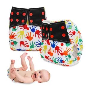 Aio Cloth Diaper Nappies Washable All In One Set Double Gusset All In 2 Bamboo Cotton Ai2 Cloth Diapers Clip Insert New Born