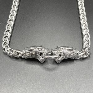 Collar de Acero Inoxidable Personalizado con Colgante de Cesta de Flores, Cabeza de Animal, Dragón, Perro, Calavera, Leopardo, Cierre de Moda, Joyería con Dijes - Product Image 1