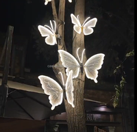 Luces LED de Mariposas 3D al por Mayor para Decoración de Escenarios, Bodas, Fiestas, Eventos y Carreteras, Luz Nocturna Eléctrica