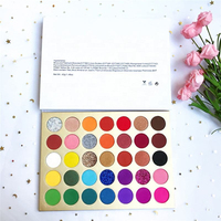 Palette de fards à paupières personnalisée avec logo, coffrets cadeaux de maquillage de Noël, palettes de fards à paupières pigmentées et magnifiques, 35 couleurs