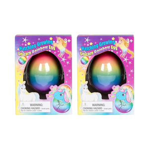 Lot de 2 œufs surprise licorne arc-en-ciel à faire éclore, fleurs de Pâques en plastique, œufs en plastique à faire pousser - Product Image 2