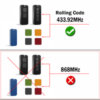 COMUNELLO VICTOR 2 4 SYNC remplacement porte de Garage ouvre-porte électrique télécommande 433.92MHz Code roulant