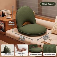 Chaise de sol japonaise réglable ergonomique sans pieds en velours côtelé avec dossier pour chambre et salon