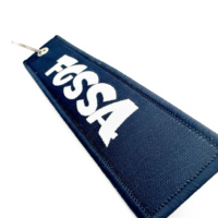 Tissu brodé porte-clés ruban bracelet porte-clés pour les cadeaux promotionnels