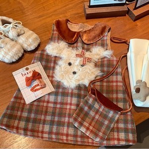 Child Star Circle Girls Fleece Lined Vest Dress Plaid Sleeveless Autumn <b>Winter</b> Princess First Birthday Dress Washable - Product Image 1