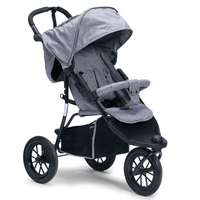 Poussette de Jogging pour bébé, poussette légère et compacte à 3 roues