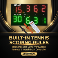 Tableau d'Affichage LED Numérique Portable YIZHI pour Padel en Intérieur, Commande Montre, Score Électronique pour Jeux de Balle et Tennis