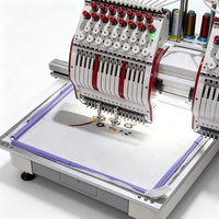 Machine à broder multi-aiguilles à 2 têtes durable pour la fabrication en série de patchs et de badges