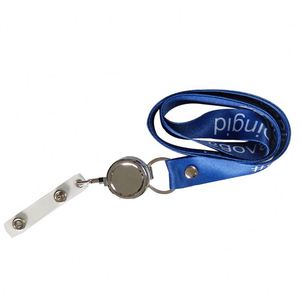 Custom Design Print 1.5cm <b>Polyester</b> <b>Lanyard</b> for Office Cultural Display Supplies Chest Cards Work Badges - Product Image 4