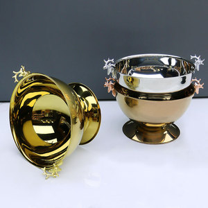 Cuenco de hielo grande dorado, barra de tamaño Regular, Enfriador de vino, champán, Cubo de vino, Enfriador de bebidas, cuencos de hielo para fiestas - Product Image 4