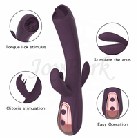 JoyPark 10-Gang Wasserdichter IPX5 USB-Aufladbarer Umweltfreundlicher Nicht-Geschmierter Zungenvibrator für Frauen G-Punkt Klitoris Brustwarzen
