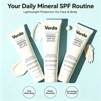 Crème solaire minérale SPF 50 à label privé, légère, large spectre UVA/UVB, fini mat, protection solaire quotidienne