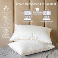 OEM Vente en gros 100% coton Sommeil profond sain Refroidissement Ferme Fluffy Star Hotel Oreiller avec soutien confortable pour le cou