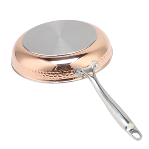 Gran oferta, venta al por mayor, sartén de acero inoxidable triple de cobre de <span class=keywords><strong>3</strong></span> capas, 20/24/26/28cm, 8 pulgadas/10 pulgadas/12 pulgadas, utensilios de cocina sin revestimiento, sartén - Product Image 3