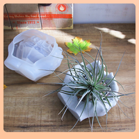 Moule en silicone BS411 en forme de main pour pot de fleurs, idéal pour ciment, béton, argile, succulentes, résine et rangement de bijoux