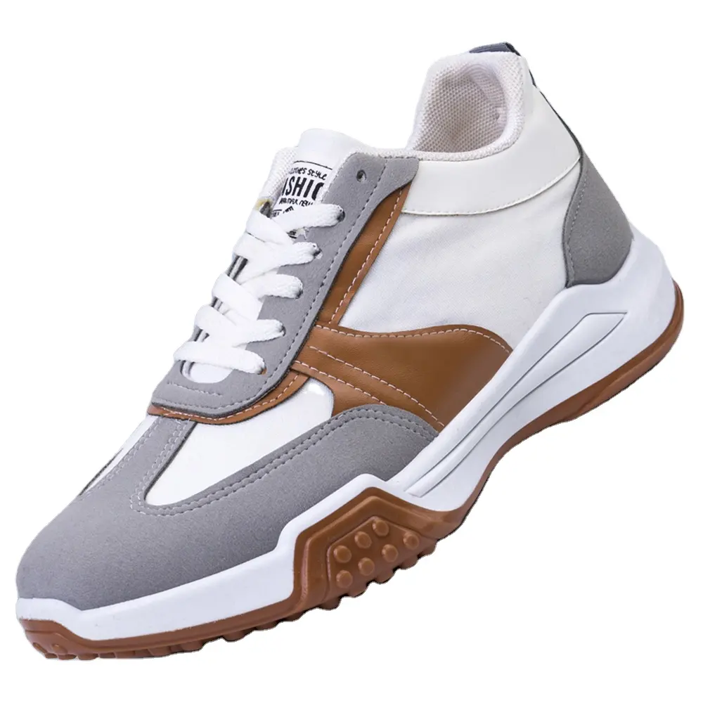 Chinese manufacturer fashion men's fashion low-top casual sports shoes running PU leather sports shoes