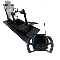 Volant de jeu de simulation de course avec retour de force et support pour cockpit de simulation de course