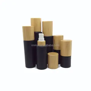 Doğal bambu kozmetik ambalaj, bambu uçucu yağ parfüm şişesi merhem şişe, bambu ambalaj damlalıklı
