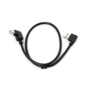 Câble d'imprimante USB 2.0 à angle droit USB A mâle vers USB B mâle, câble de données double à 90 degrés pour imprimante, scanner, caisse <span class=keywords><strong>enregistreuse</strong></span> - Product Image 1