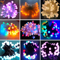 Guirlande lumineuse à petites boules pour les fêtes, les jardins, les mariages, Noël, la décoration extérieure et intérieure, PVC, caoutchouc, IP65