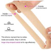 Bande de maintien de perruque en maille respirante, antidérapante, en silicone, élastique, pour femmes, outils de coiffure