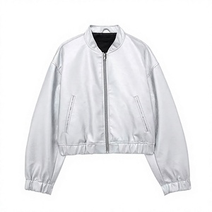 Mangoes Fashion Women's Long Sleeve Cropped Quilted <b>Jacket</b> Winter Streetwear Canvas Cotton Fashionable Breathable Outwear - Product Image 1