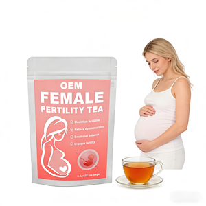Thé aux herbes pour la fertilité féminine OEM, favorise l'ovulation et l'équilibre hormonal, 20 sachets de thé, 3,5 g par sachet, boîte, bien-être naturel - Product Image 1
