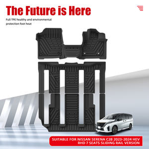 แผ่นปูพื้นรถ TPE แบบปรับแต่งได้แผ่นซับพื้นสำหรับรถยนต์นิสสันเซเรนา C28 2023-2024 HEV RHD 7ที่นั่งแบบเลื่อนได้ - Product Image 2