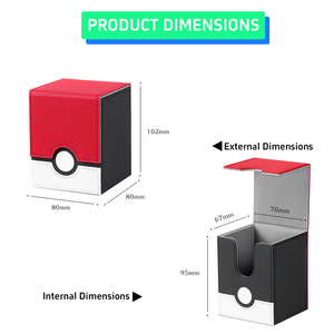 La boîte de jeu de cartes contient plus de 100 cartes Pokeball Vertical TCG Deck Box Compatible avec les cartes Commander MTG Magic the Gathering - Product Image 2